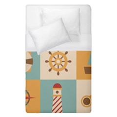 Nautical Elements Collection Duvet Cover (single Size) by Salman4z