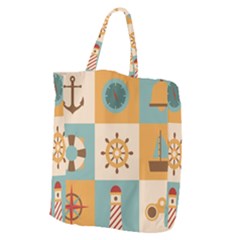 Nautical Elements Collection Giant Grocery Tote by Salman4z