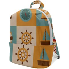 Nautical Elements Collection Zip Up Backpack by Salman4z