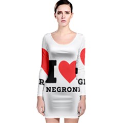 I Love Negroni Long Sleeve Bodycon Dress by ilovewhateva