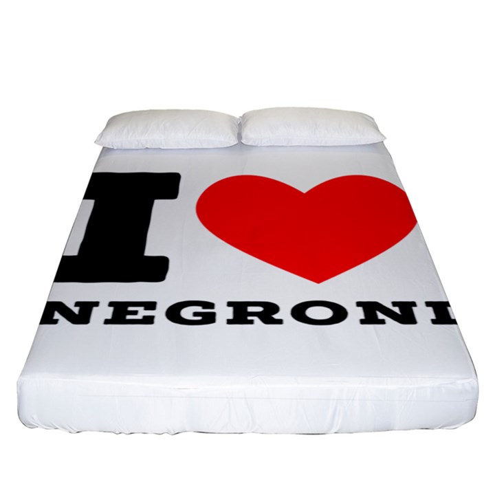 I love negroni Fitted Sheet (King Size)