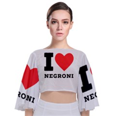 I Love Negroni Tie Back Butterfly Sleeve Chiffon Top by ilovewhateva