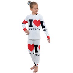 I Love Negroni Kids  Long Sleeve Set  by ilovewhateva