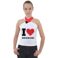 I Love Negroni Cross Neck Velour Top by ilovewhateva