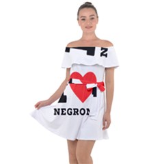 I Love Negroni Off Shoulder Velour Dress by ilovewhateva