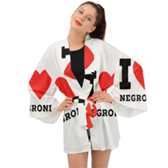 I Love Negroni Long Sleeve Kimono by ilovewhateva