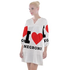 I Love Negroni Open Neck Shift Dress