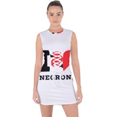 I Love Negroni Lace Up Front Bodycon Dress by ilovewhateva