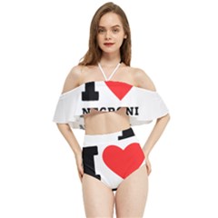 I Love Negroni Halter Flowy Bikini Set  by ilovewhateva