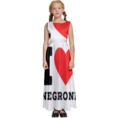 I Love Negroni Kids  Satin Sleeveless Maxi Dress by ilovewhateva