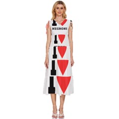 I Love Negroni V-neck Drawstring Shoulder Sleeveless Maxi Dress by ilovewhateva