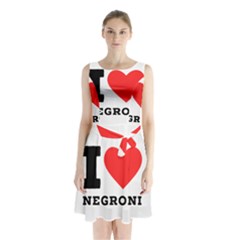 I Love Negroni Sleeveless Waist Tie Chiffon Dress by ilovewhateva