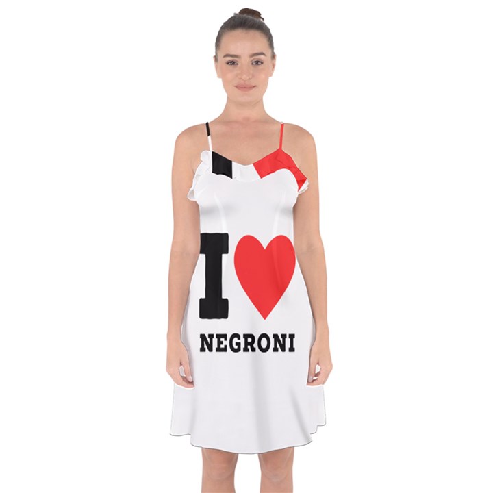 I love negroni Ruffle Detail Chiffon Dress