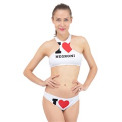 I Love Negroni High Neck Bikini Set by ilovewhateva