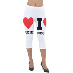 I Love Negroni Lightweight Velour Capri Leggings  by ilovewhateva