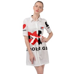 I Love Negroni Belted Shirt Dress by ilovewhateva