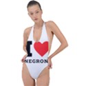 I love negroni Backless Halter One Piece Swimsuit View1