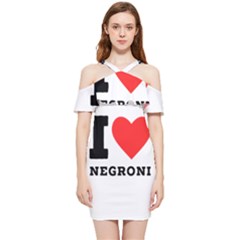 I Love Negroni Shoulder Frill Bodycon Summer Dress by ilovewhateva