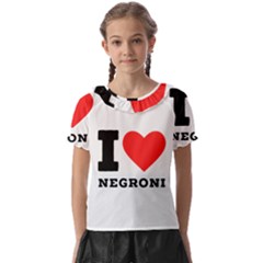 I Love Negroni Kids  Frill Chiffon Blouse by ilovewhateva