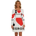 I love negroni Long Sleeve Wide Neck Velvet Dress View1