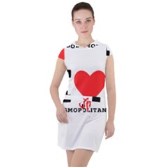 I Love Cosmopolitan  Drawstring Hooded Dress by ilovewhateva