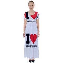 I Love Cosmopolitan  High Waist Short Sleeve Maxi Dress by ilovewhateva