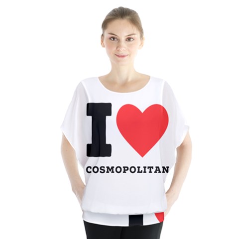 I Love Cosmopolitan  Batwing Chiffon Blouse by ilovewhateva