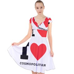 I Love Cosmopolitan  Cap Sleeve Front Wrap Midi Dress by ilovewhateva