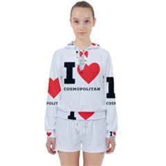 I Love Cosmopolitan  Women s Tie Up Sweat by ilovewhateva