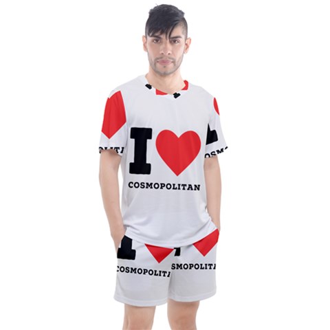 I Love Cosmopolitan  Men s Mesh Tee And Shorts Set by ilovewhateva