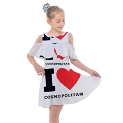 I Love Cosmopolitan  Kids  Shoulder Cutout Chiffon Dress by ilovewhateva