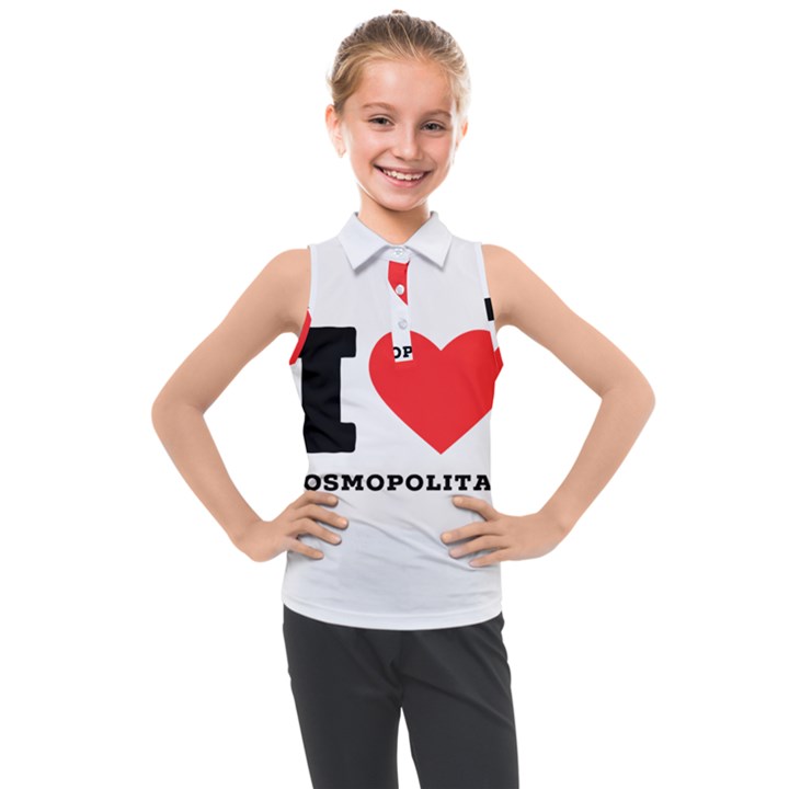 I love cosmopolitan  Kids  Sleeveless Polo Tee