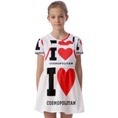 I Love Cosmopolitan  Kids  Short Sleeve Pinafore Style Dress by ilovewhateva