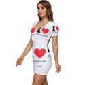 I love cosmopolitan  Low Cut Cap Sleeve Mini Dress View2