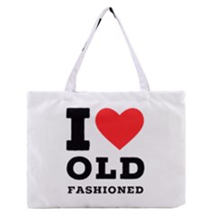 I Love Old Fashioned Zipper Medium Tote Bag by ilovewhateva