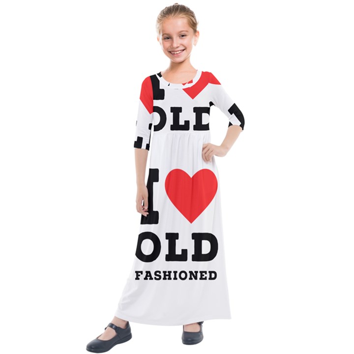 I love old fashioned Kids  Quarter Sleeve Maxi Dress