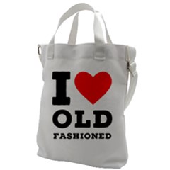 I Love Old Fashioned Canvas Messenger Bag by ilovewhateva