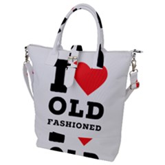 I Love Old Fashioned Buckle Top Tote Bag by ilovewhateva