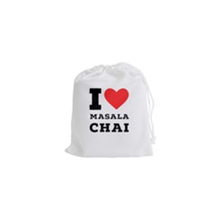 I Love Masala Chai Drawstring Pouch (xs) by ilovewhateva