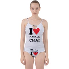 I Love Masala Chai Cut Out Top Tankini Set by ilovewhateva