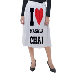 I Love Masala Chai Classic Velour Midi Skirt  by ilovewhateva