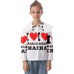 I Love Masala Chai Kids  Peter Pan Collar Blouse by ilovewhateva