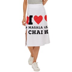 I Love Masala Chai Midi Panel Skirt by ilovewhateva