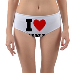 I Love Pina Colada Reversible Mid-waist Bikini Bottoms by ilovewhateva