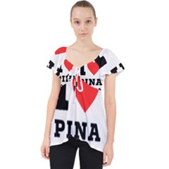 I Love Pina Colada Lace Front Dolly Top by ilovewhateva