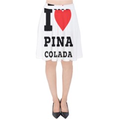 I Love Pina Colada Velvet High Waist Skirt by ilovewhateva