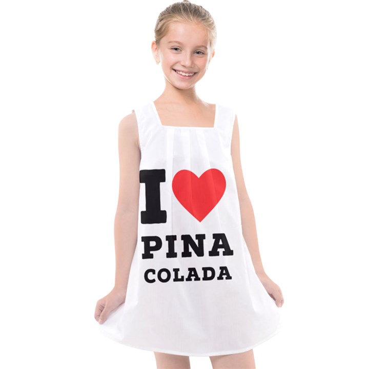 I love pina colada Kids  Cross Back Dress