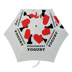 I Love Strawberry Yogurt Mini Folding Umbrellas by ilovewhateva