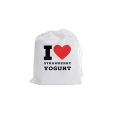 I Love Strawberry Yogurt Drawstring Pouch (small) by ilovewhateva