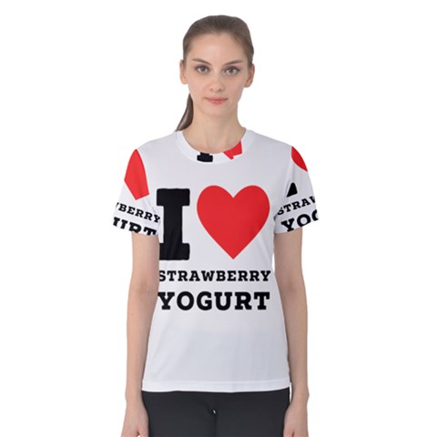 I Love Strawberry Yogurt Women s Cotton Tee by ilovewhateva